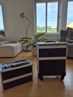 Kosmetikkoffer Trolley 2-teilig mit Spiegel & Rollen