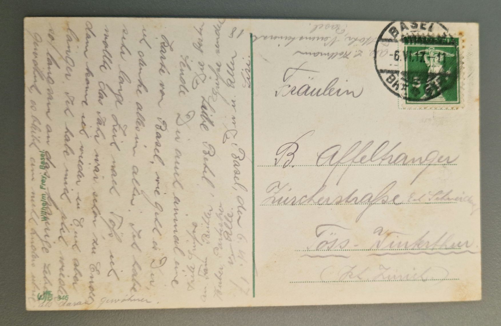 Ansichtskarten: St. Jakobsdenkmal Basel, 1917 – Gebraucht aus Ebikon von Donar50 1