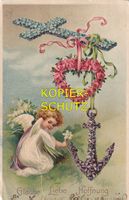 Glaube, Liebe, Hoffnung (Prägedruck-Litho) /ay