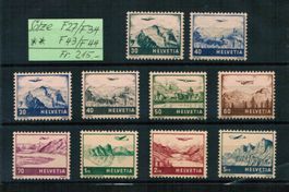 Flugpost - Sätze F27-F34 + F43-F44 ** postfrisch