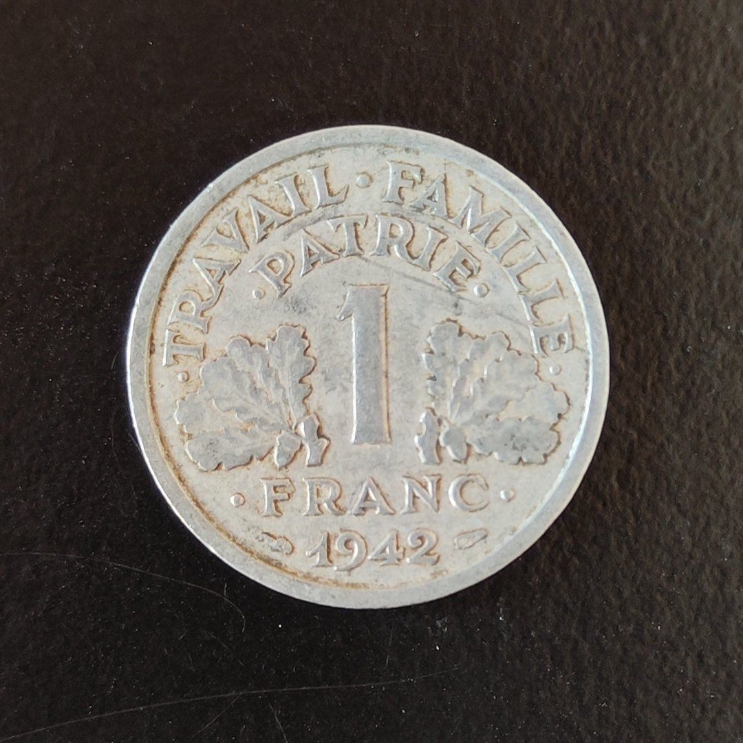 Alle Münzen: 1 Franc Münze Frankreich 1942 – Gebraucht aus Lenzburg von Dani_Lenzburg