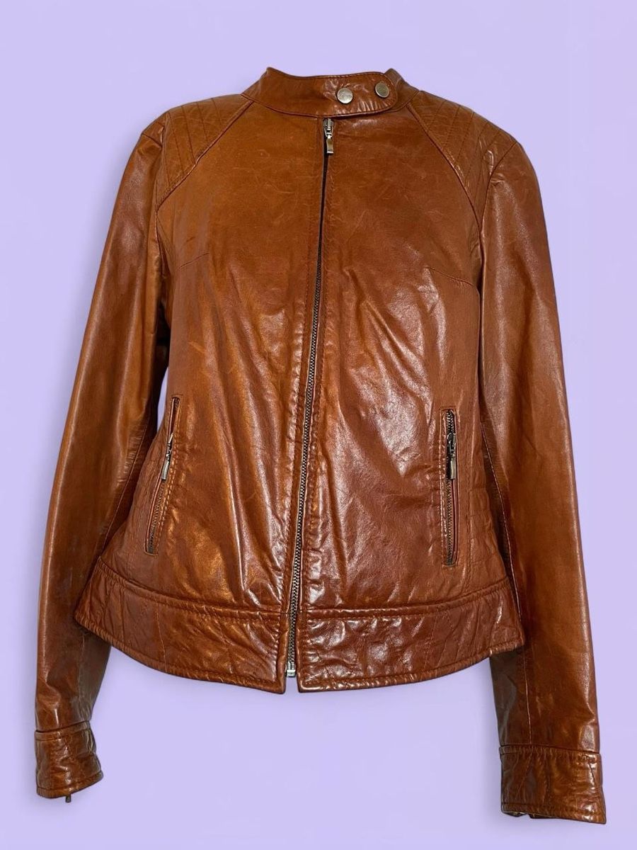 Giacche: Veste en cuir marron, S/M – Usato da Troinex venduto da Irisglo 4