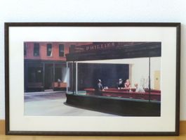Edward Hopper „Nighthawks“ – Hochwertige Galerie-Einrahmung