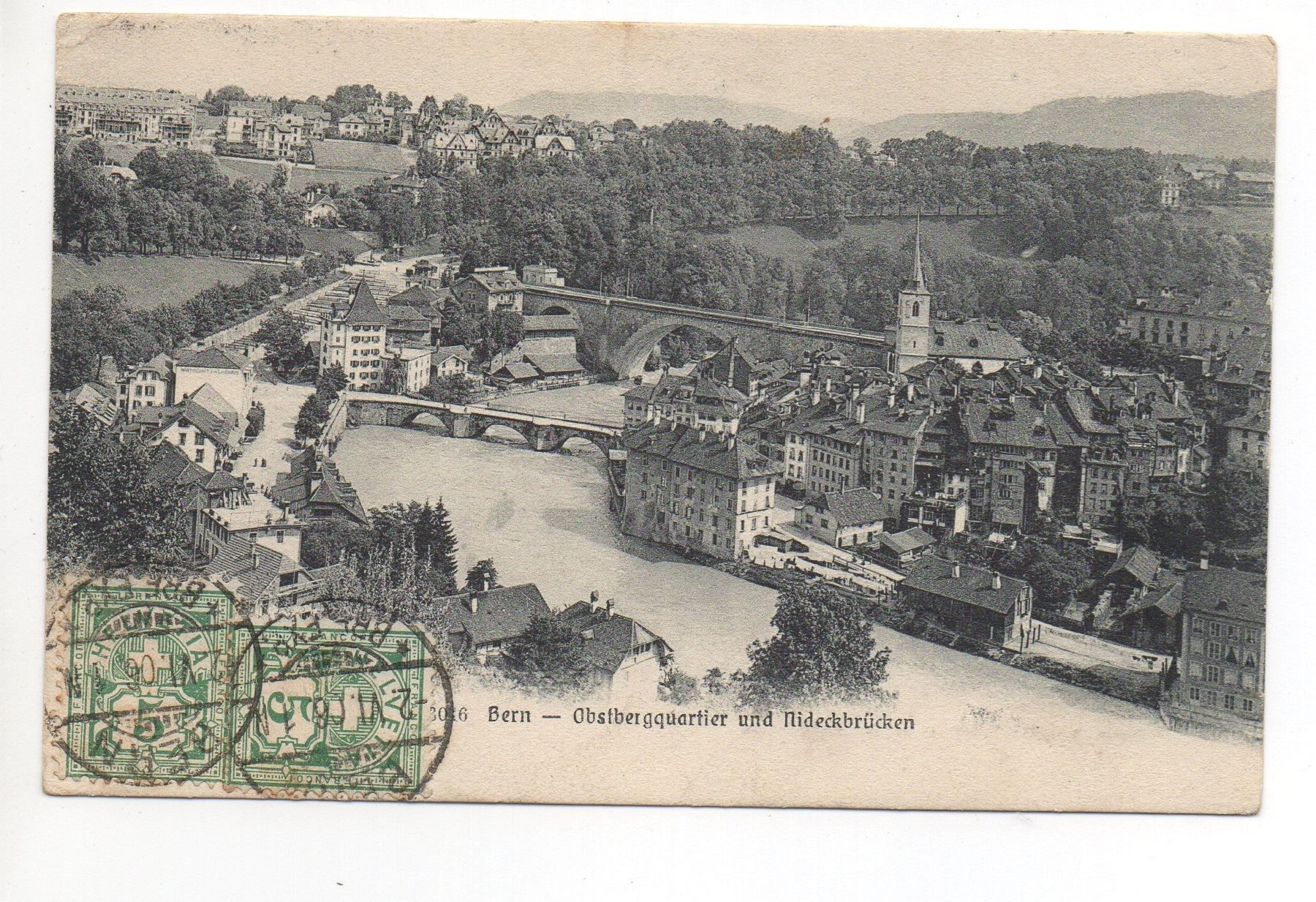 Cartes postales: BERN Obstbergquartier und Niedeckbrücken – D'occasion à Jona par philajona