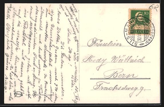 Ansichtskarten: St. Moritz-Dorf, Ortsansicht aus der Vog – Gebraucht aus Berlin von bartko-reher 1
