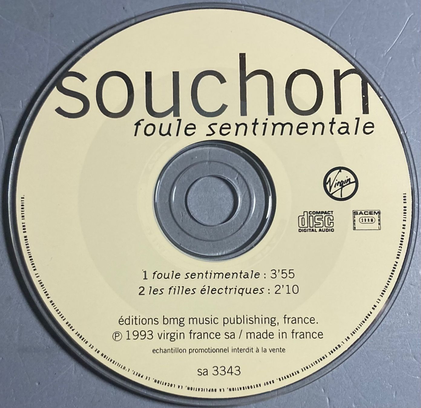 CD: ALAIN SOUCHON - FOULE SENTIMENTALE – Usato da Poliez-Pittet venduto da Newtown-Records 2