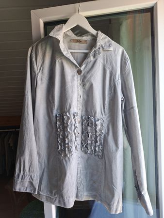 Bottega Bluse Gr. 44/46 hellgrau