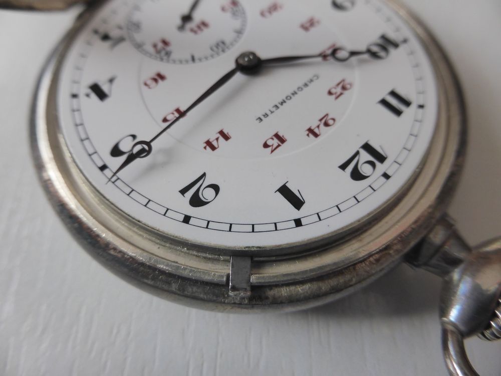 Orologi: Herren Taschenuhr Silber , mechanisch "Chronometer" – Usato da Gonten venduto da gwondrig 5