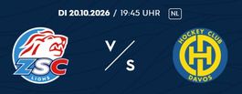 1x Ticket ZSC Lions vs HC Davos 20.10.2026
