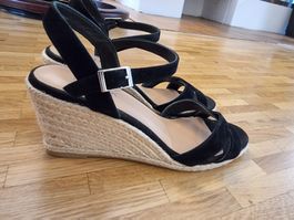 Sandales compensées cuir noires Jonak taille 38