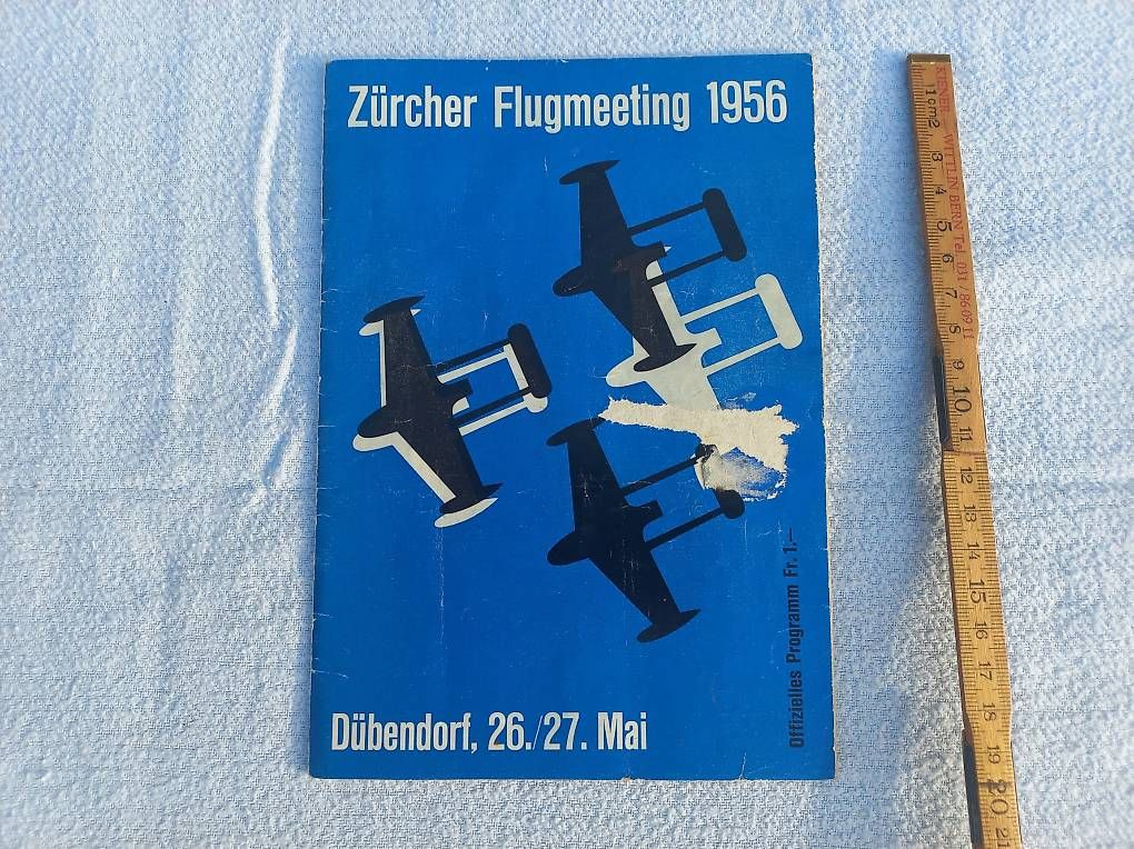 Riviste & Magazine: Altes Programheft; Zürcher Flugmeeting 1956 – Usato da Frauenkappelen venduto da Chruetzhubel
