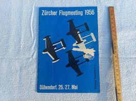 Altes Programheft; Zürcher Flugmeeting 1956