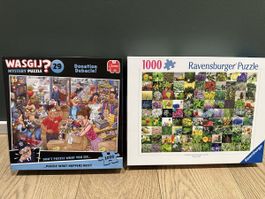 2 Puzzle Jumbo Wasgij und Ravensburger je 1000 Teile