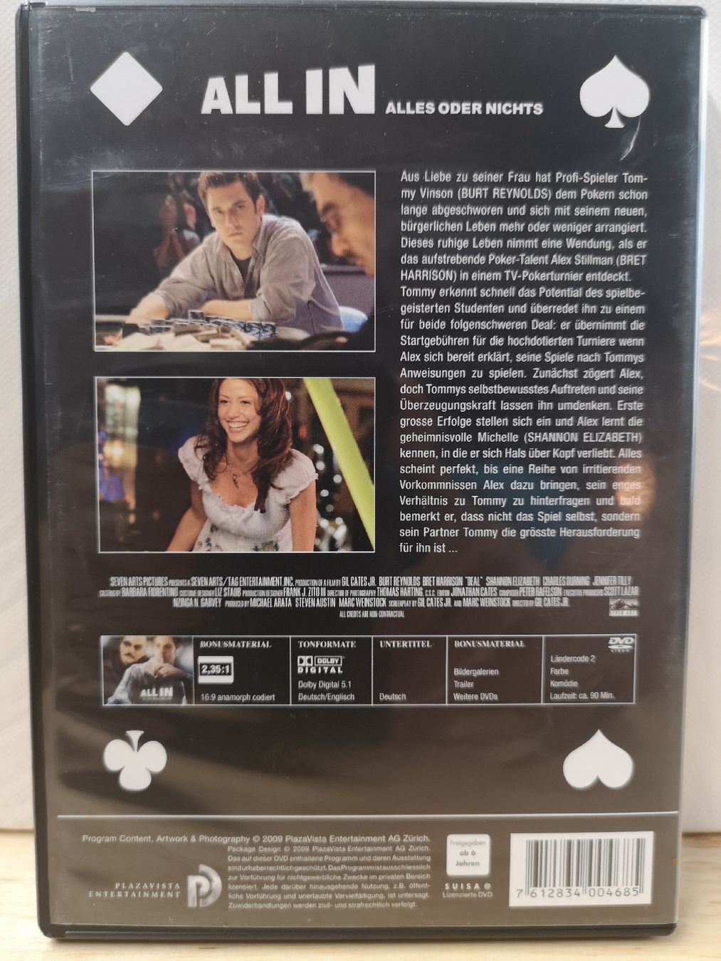 Alle DVDs: DVD All In - Alles oder Nichts - Burt Reynolds - Top! – Gebraucht aus Embrach von Dudarude01 1