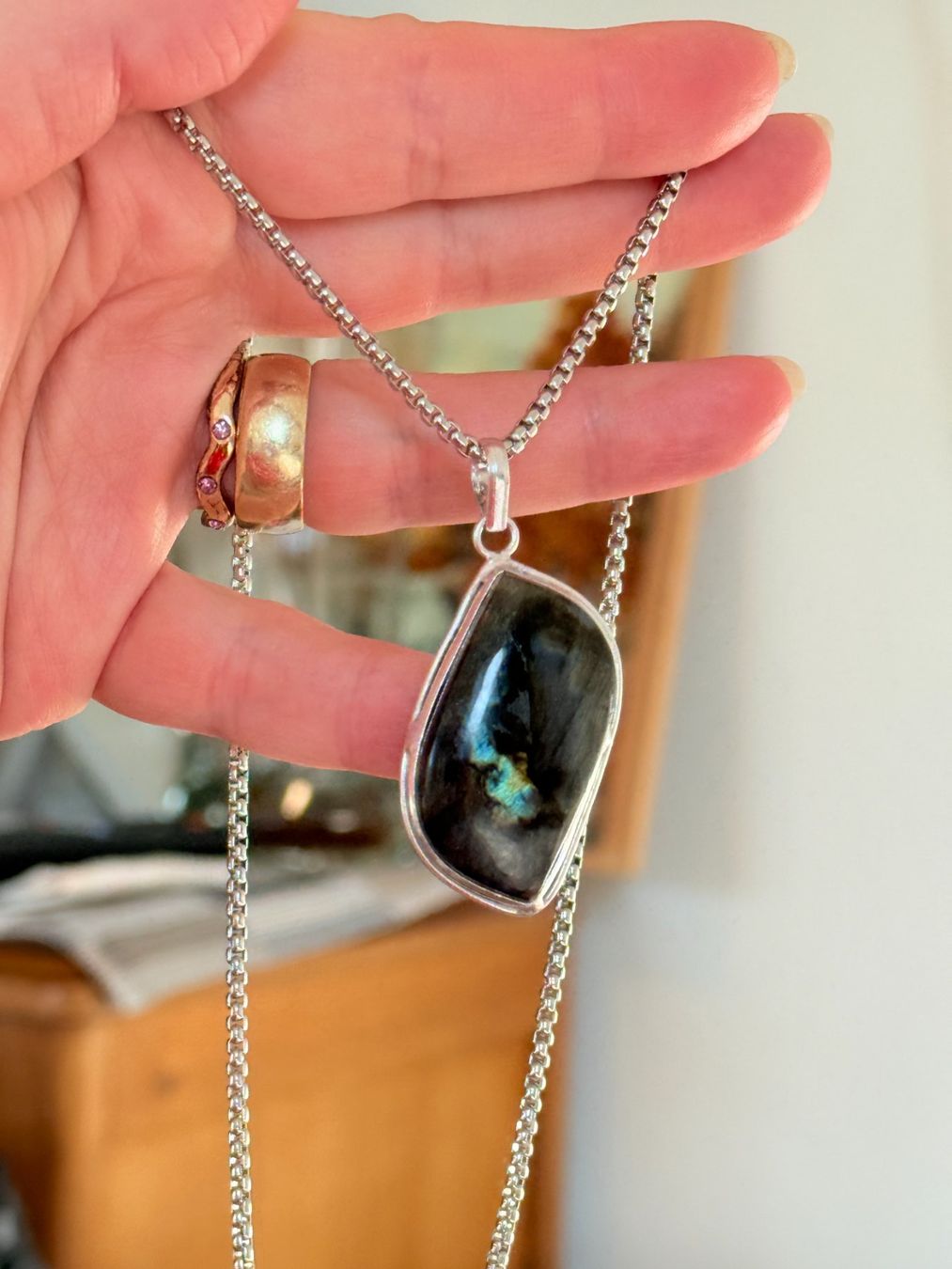 Catenine: Collier avec labradorite unique, fait main! – Nuovo e nell'imballaggio originale da Genève venduto da AGBERG 8