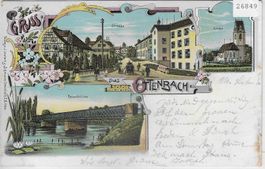 Gruss aus Ottenbach ZH - Litho 1902
