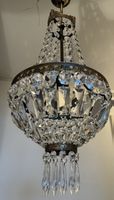 Deckenlampe Kristallglas um 1960 Top Zustand H.67cm  D.25cm