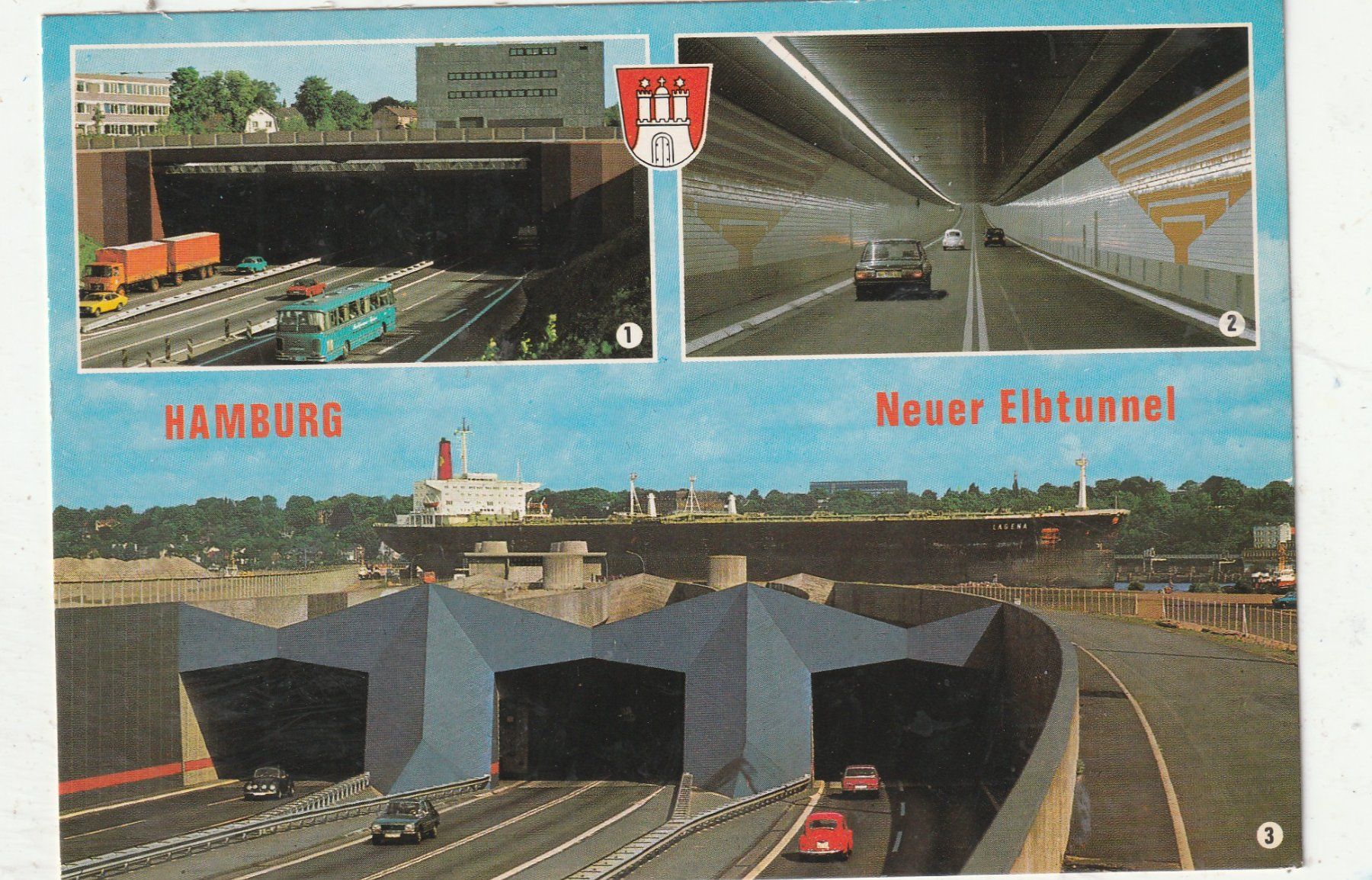 Ansichtskarten: Hamburg Neuer Eibtunnel – Gebraucht aus Lumbrein von made02