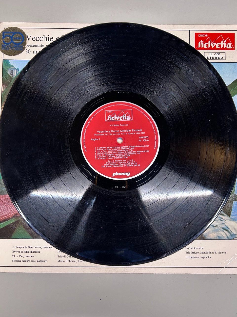 Dischi in vinile: LP 33 giri "Vecchie e Nuove Melodie Ticinesi" 1968 – Usato da Giubiasco venduto da LorisVale 2