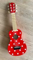 Kindergitarre, Lern Gitarre für Kinder, Rot mit Pünktli