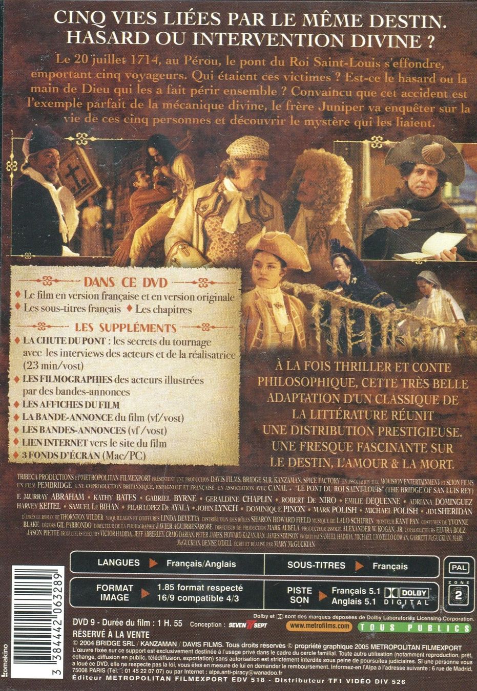 Tutti i DVDs: Le Pont du Roi Saint-Louis - DVD – Usato da Les Avants venduto da soyouz63 1