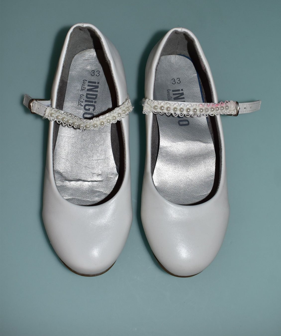 Scarpe per ragazze: Ballerrinas aus Echtem Leder, Gr. 33 weiss – Usato da Laufen venduto da eichhorn15 1