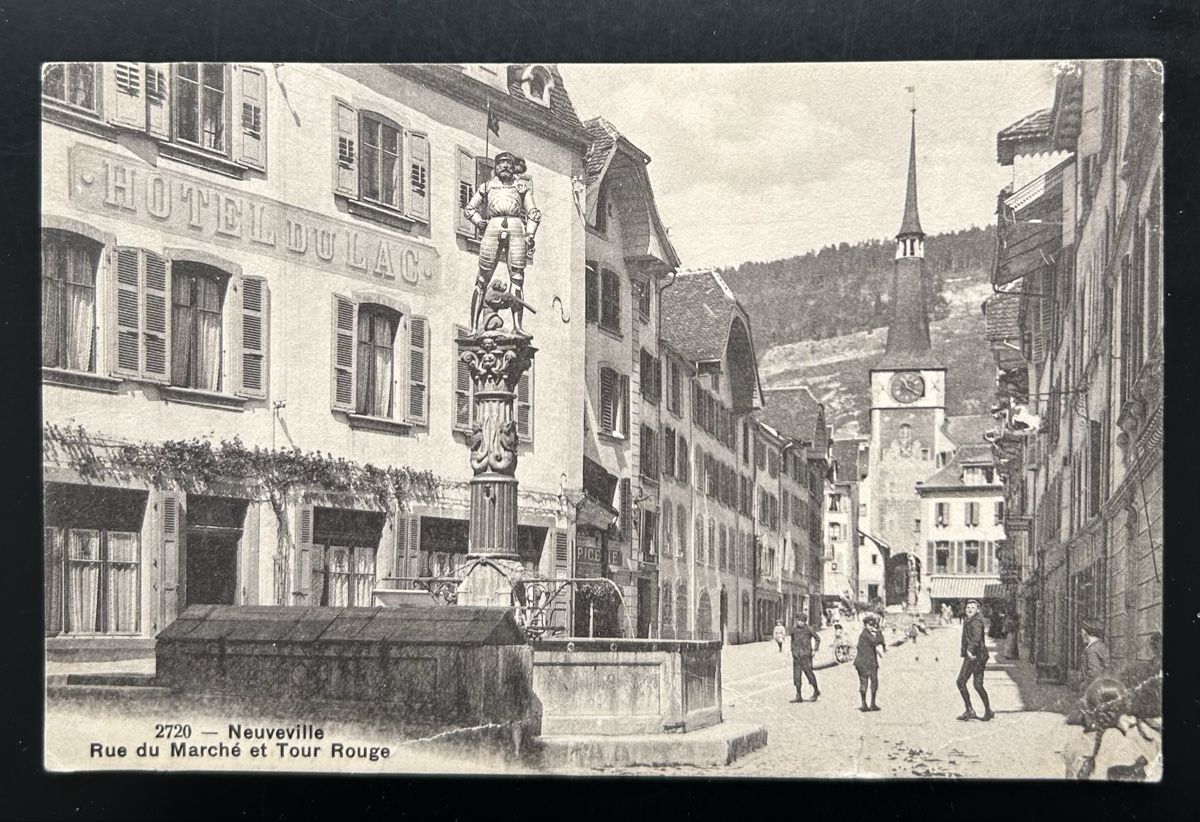 Ansichtskarten: Neuveville Rue du Marche  – Gebraucht aus Horw von Tellbub