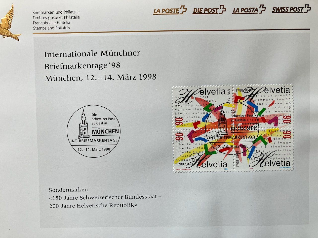 Alle Briefmarken: 5 PTT-Belege 1990-98 – Gebraucht aus Nesslau von andi_hon 2