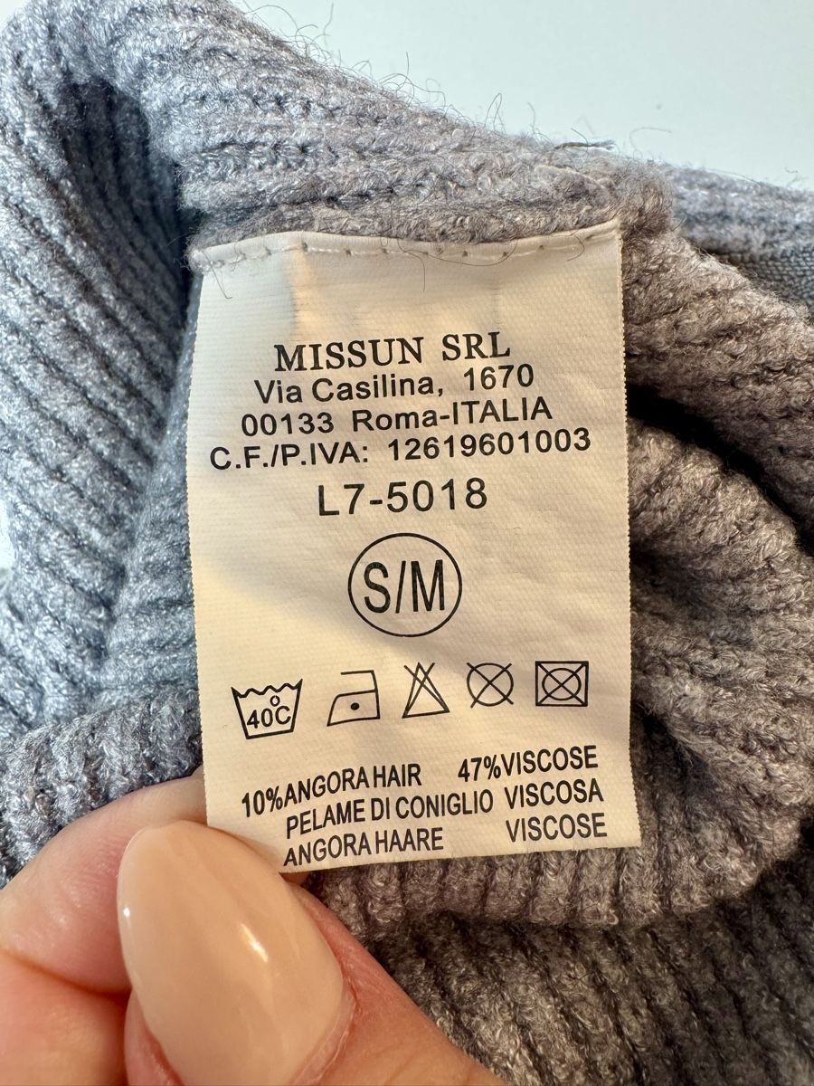 Maglioni & Felpe: Grauer Strickpullover LOUISE OROP mit Reissverschlüssen S/M – Usato da Zürich venduto da Nobs1 6