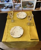 Chemin de table ZANOTTO NIVES, lin, motifs Jaccard