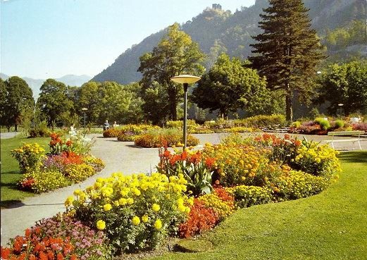 Cartoline postali: 2x BAD RAGAZ Giessensee & Kurpark – Usato da Jona venduto da philajona 1