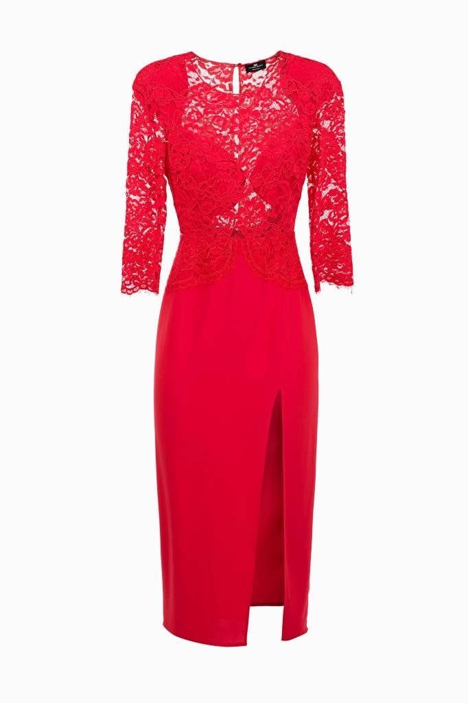 Franchi Kleider: ELISABETTA FRANCHI KNIELANGES KLEID MIT SPITZE – Neu (gemäss Beschreibung) aus Altendorf von Ro 4