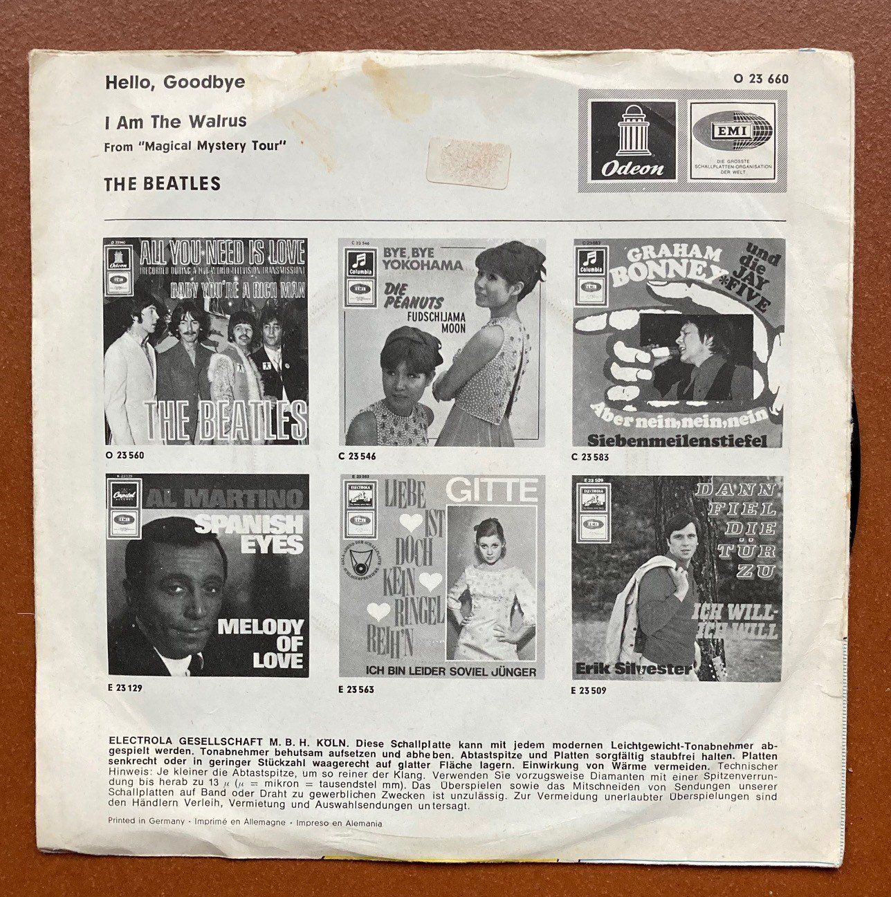 Schallplatten: The Beatles - Hello, Goodbye – Gebraucht aus Orselina von Vrenegonde 1