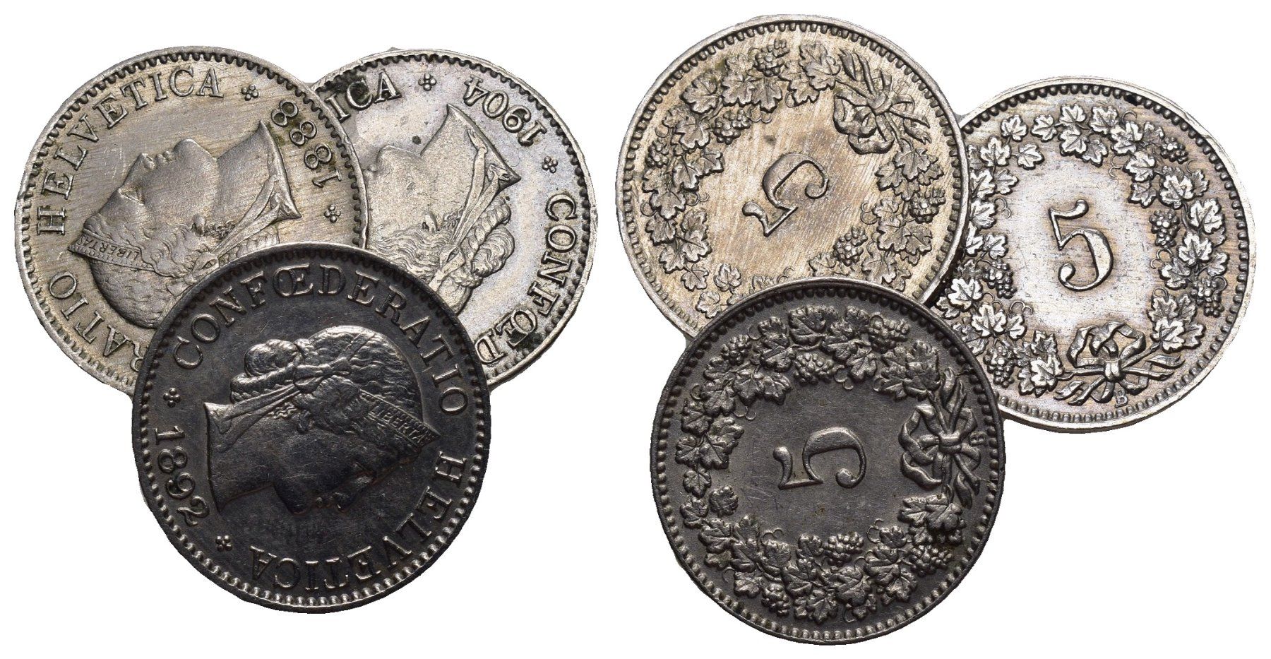 Tutti le monete: Schweiz 5 Rappen Lot – Usato da Bern venduto da numismatictops