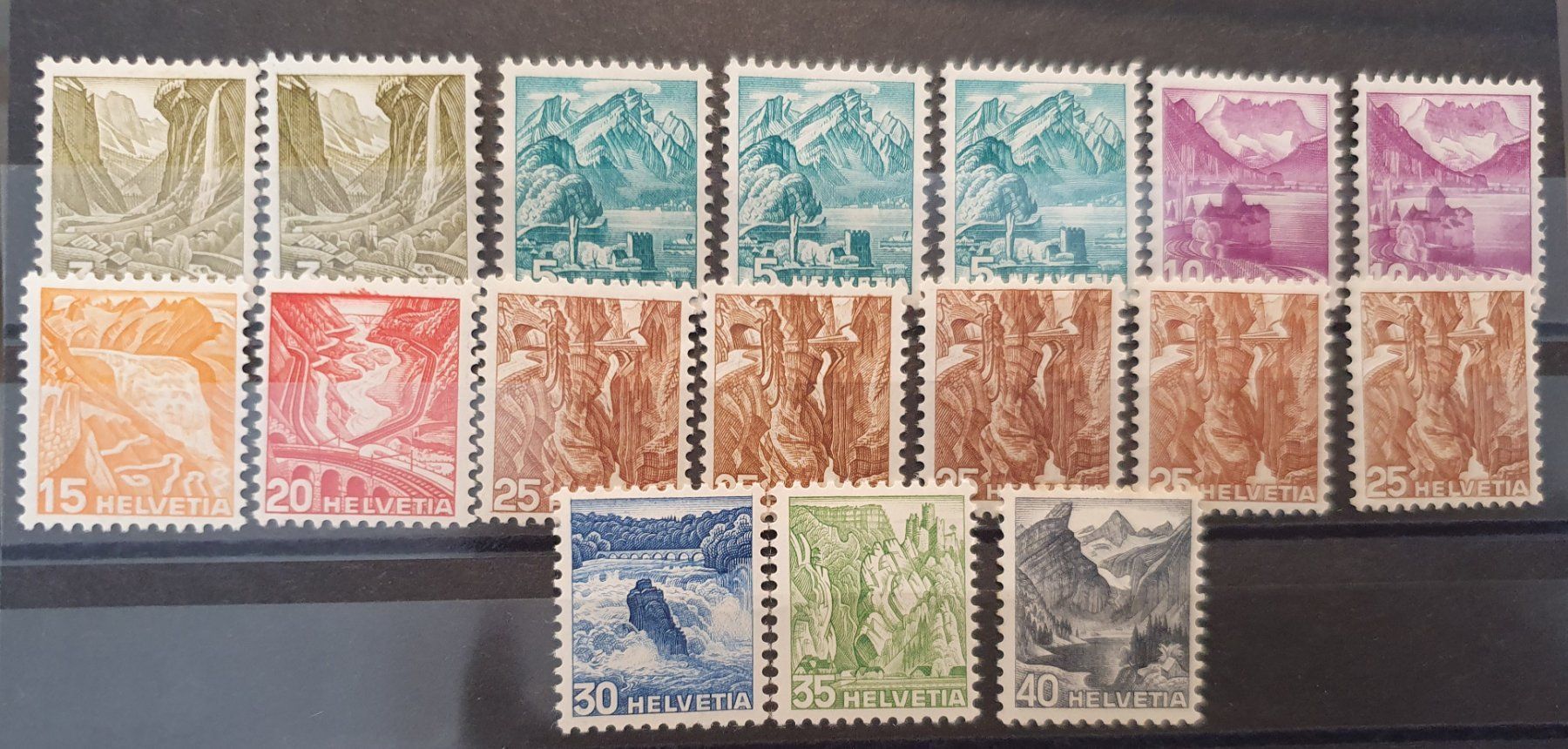Tutti i francobolli: Landschaftsbilder Papier Glatt * – Usato da Balgach venduto da SIMEON27