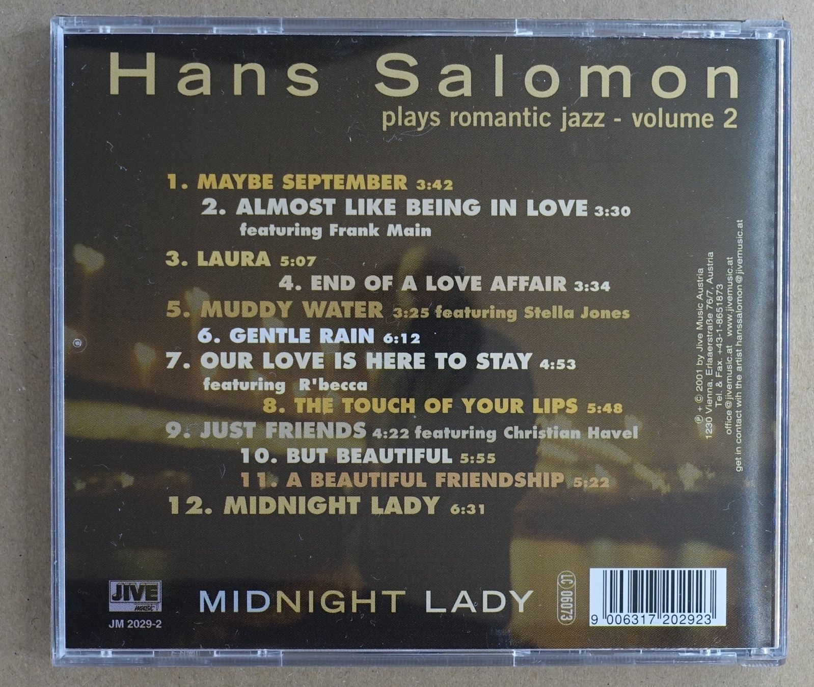 CD: Hans Salomon - Midnight Lady - Vol. 2 - D15 – Usato da Sessa venduto da discoverymedia 1