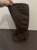 Braune Wildlederstiefel, Grösse 38, Winterstiefel Top!
