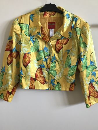 Veste KENZO Jungle papillon, T38, jaune, coton