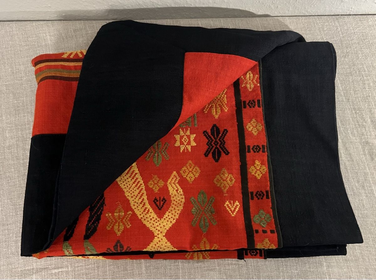Stoffe: Longue tenture éléphant, Thailabde/Laos tissée brodée main, – Gebraucht aus Genève von DELIRBEADS 9