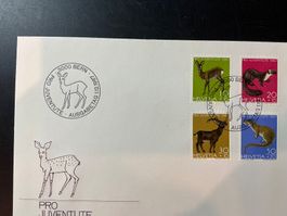 Pro Juventute Ersttagsbrief 1967, komplett, Top Zustand!