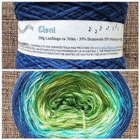 Wollbobbel Eleni 200g 760m Baumwolle Polyacryl blau-grün