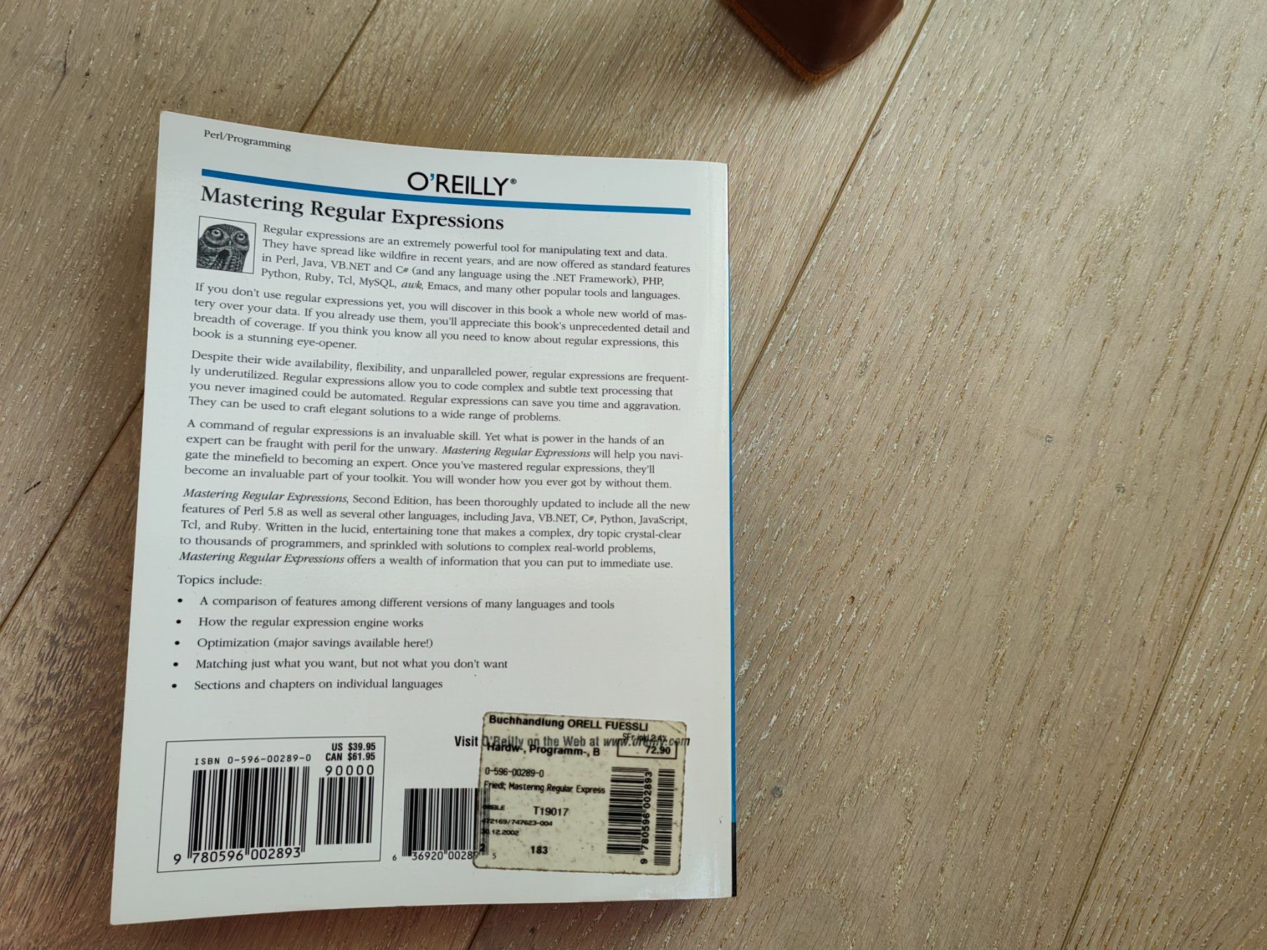Libri: Mastering Regular Expressions Jeffrey E.F. Friedl 2nd ed – Usato da Zürich venduto da Yao_und_Clemens 1