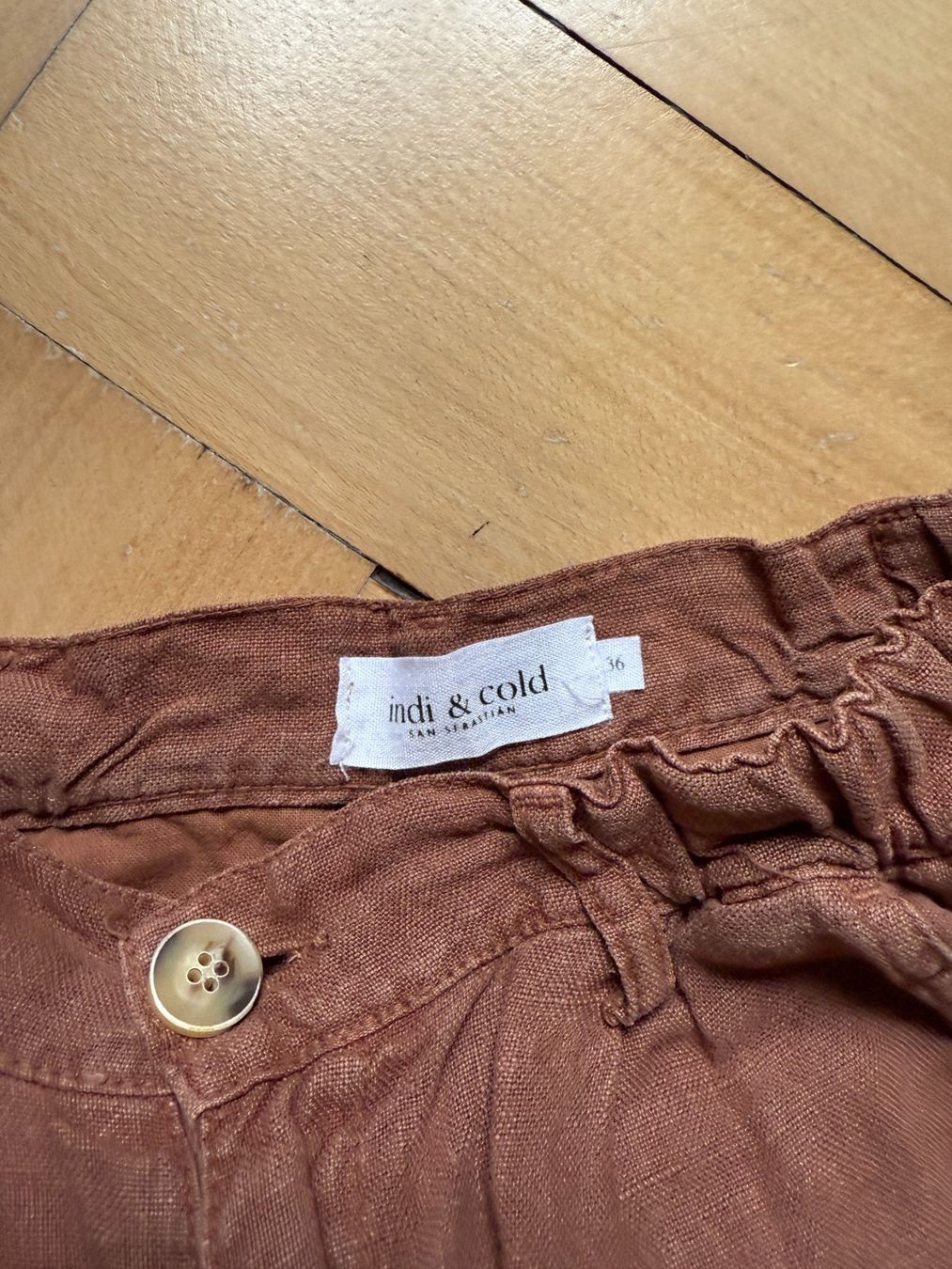 Pantalons: INDI & COLD - Leinenhose rostbraun 36 – D'occasion à Zürich par Diazaio 3