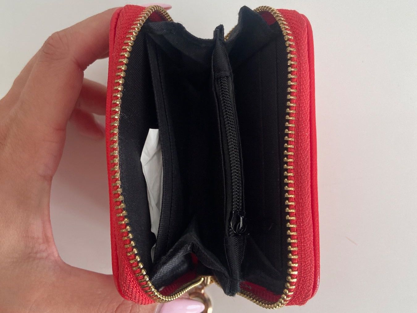 Portamonete: Rotes Portemonnaie mit Schleife – Usato da Zürich venduto da dedasiba 2