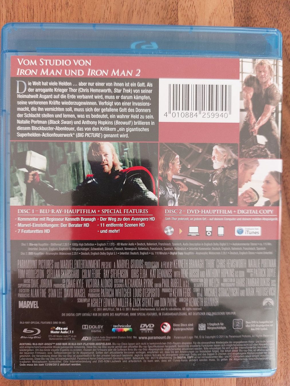 Tutti i DVDs: Blu Ray & DVD - Thor – Usato da Rheinfelden venduto da Onyx74 1