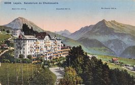 Leysin (VD) Sanatorium du Chamossaire Alpenpanorama