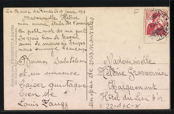 Cartoline postali: La Chaux-de-Fonds, La Synagogue, Synagog – Usato da Berlin venduto da bartko-reher 1