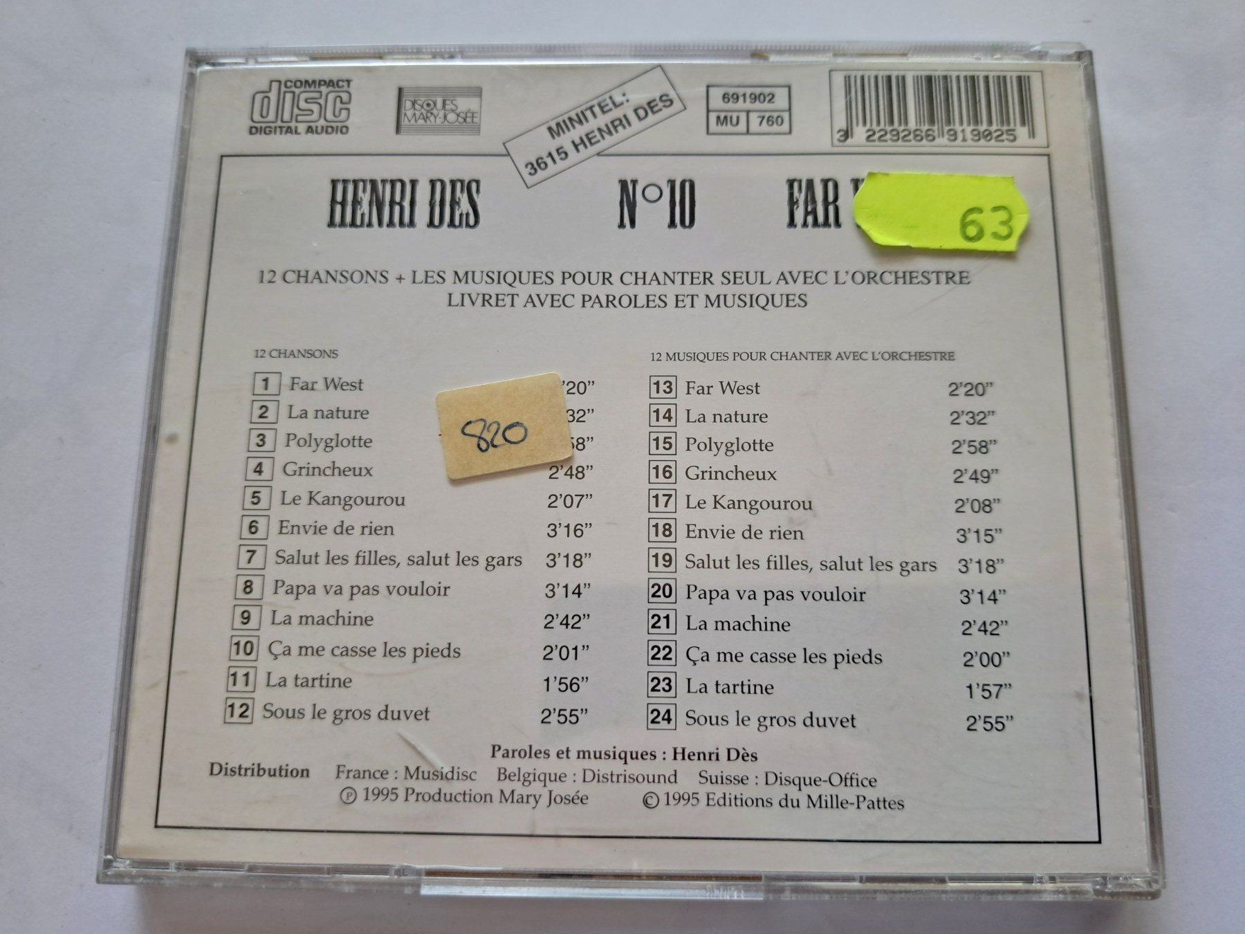 CD: Cd Henri Dès - Far West  – Usato da Pully venduto da bro_n52j 1