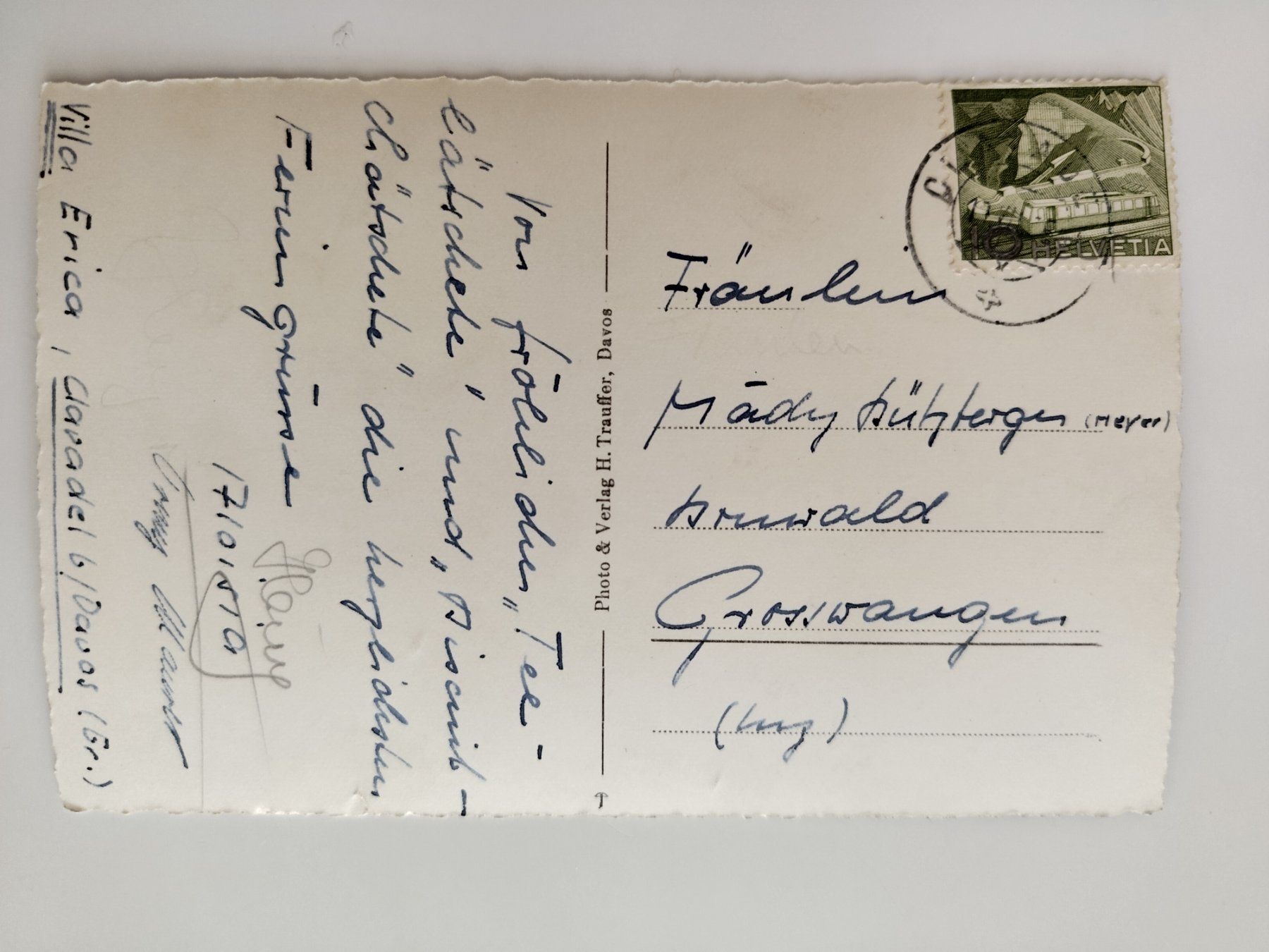 Cartoline postali: Clavadel Davos ca. um 1960 – Usato da Ohmstal venduto da Lebensfreude05 1