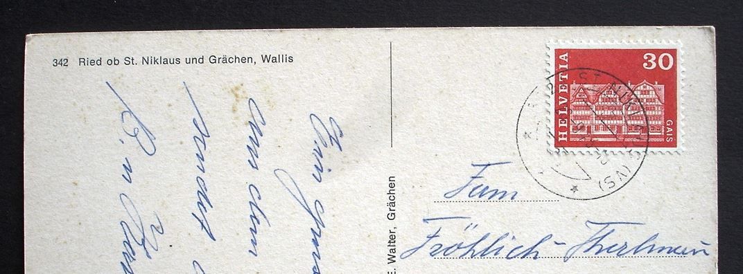 Cartes postales: RIED ob St. Niklaus und Grächen – D'occasion à Jona par philajona 1